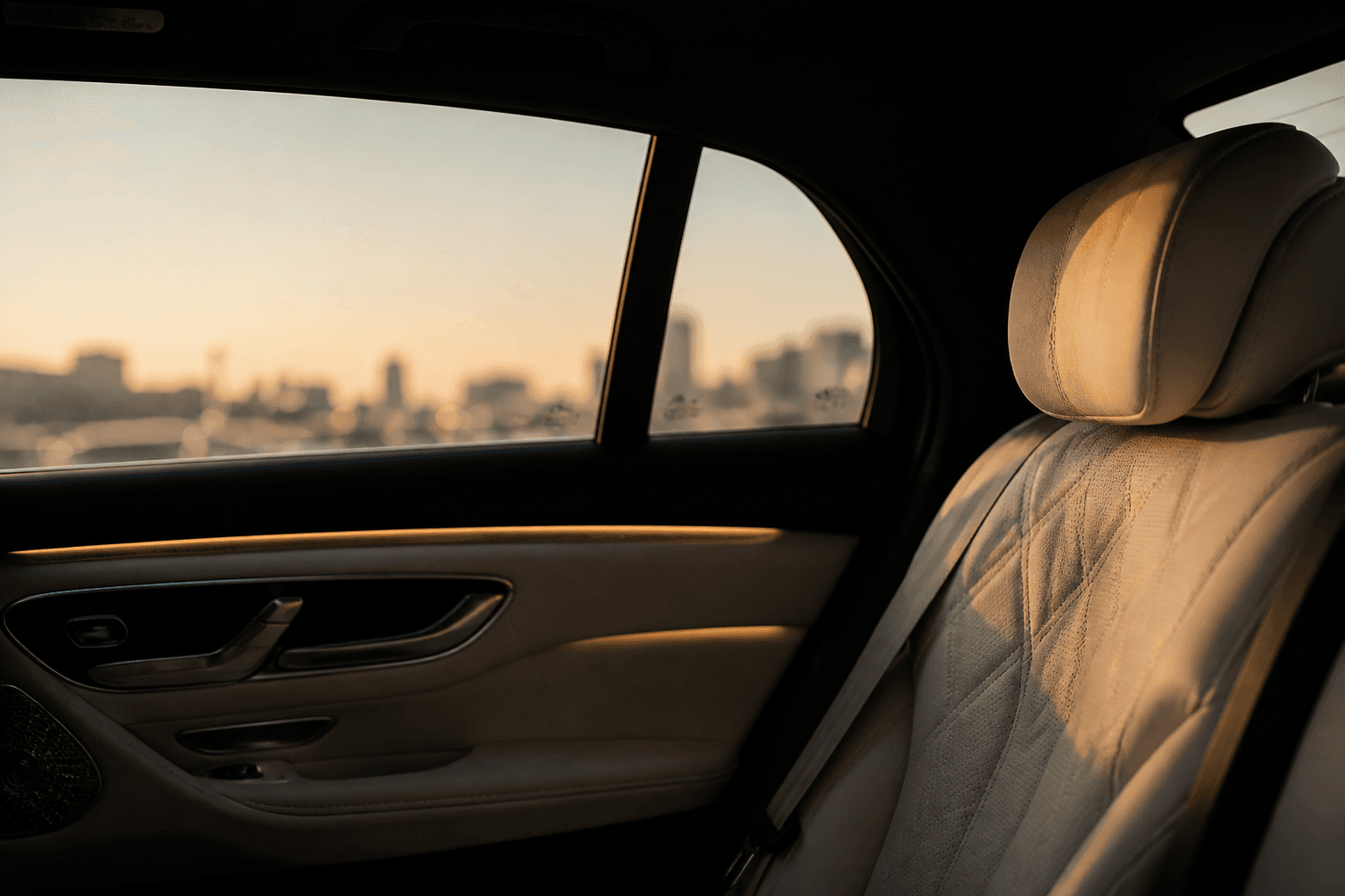 Calm private travel day with a Mercedes-Benz V-Class on an open road