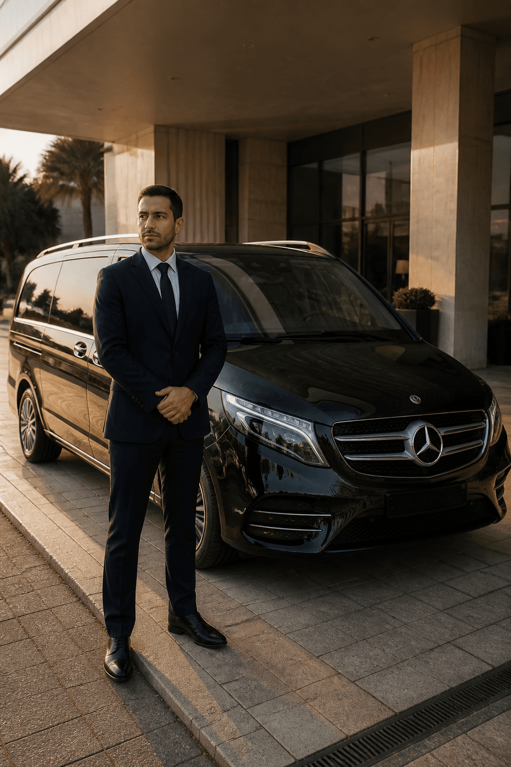 Mercedes-Benz V-Class at a Sydney Airport pickup for a private transfer